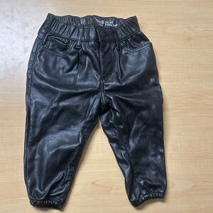 GAP Kids Black Faux Leather Pants
